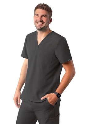 Blusa Médica Adar Addition para Hombre - Clásica con Cuello en V Foto 1 de 4