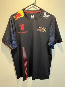 Red Bull Racing F1 Men's 2023 Max Verstappen Team Shirt- Navy XL EXTRA LARGE NWT - Picture 1 of 13