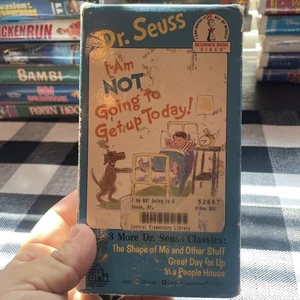 Dr. Seuss - I Am Not Going To Get Up Today! VHS Tape 1991 Random House Rare - Picture 1 of 3