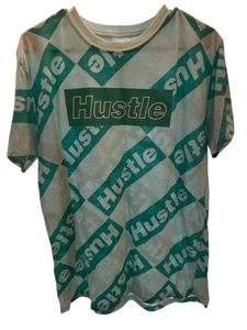 HUSTLE MAGLIETTA GRANDE CON COLORI TEAL CON MANICHE CORTE - Foto 1 di 4