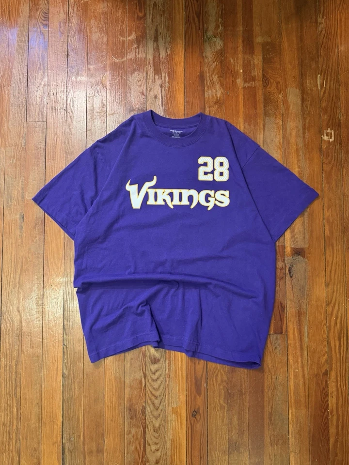 Camiseta Reebok NFL Minnesota Vikings Adrian Peterson #28 NFL Púrpura Talla L NUEVA Foto 1 de 4