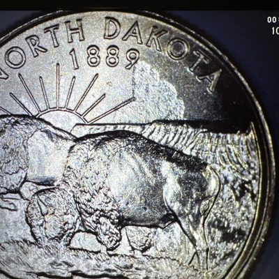 2006-P North Dakota State Quarter Struck Through Grease Error - Image 1 of 4