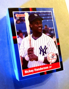 50) RICKEY HENDERSON New York Yankees 1988 Donruss Baseball Card #277 LOT