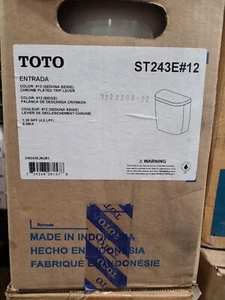 TOTO ST243E#12 ESTRADA SEDONA BEIGE TOILET TANK FITS C244EF-ELOGATED FRONT BOWL - Picture 1 of 4
