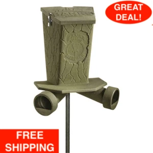 Banks Outdoors Feed Bank Gravity Feeder 40 lb. Capacity 2 Adjustable Feed Ports - Picture 1 of 12
