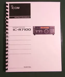Icom IC-R7100 Instruction Manual - Premium Card Stock Covers & 28 LB Paper! - Picture 1 of 1