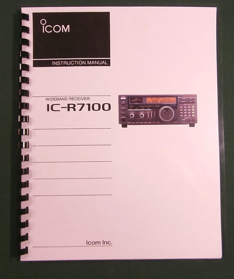 Icom IC-R7100 Instruction Manual - Premium Card Stock Covers & 28 LB Paper! - Image 1 of 1