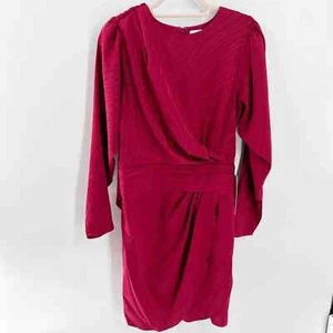 Ronny Kobo Shanaya Kleid Drapiert Moire Seide Rot Größe M Neu mit Etikett - Bild 1 von 12