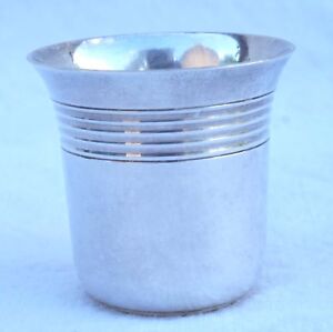 French Silverplate Egg Shot Cup 1900