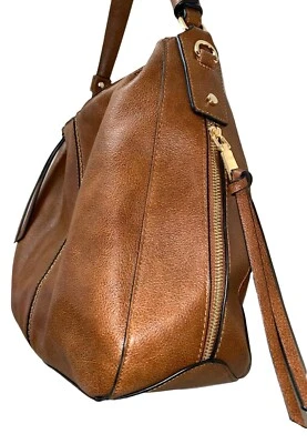 Bolso de mano de cuero marrón suave Realer grande cubo hobo bandolera LEER Foto 1 de 4