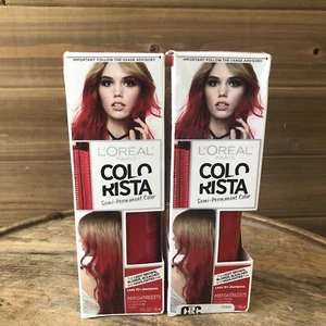 Two (2) LOREAL Paris COLORISTA Semi-Permanent Color  - BRIGHTRED375 - Picture 1 of 5