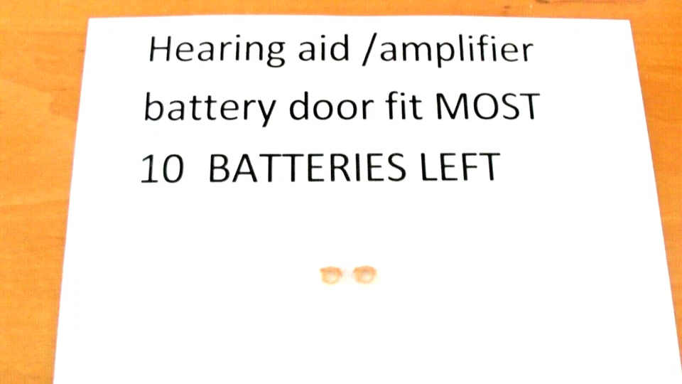 PAIR BATTERY DOORS HEARING AID /AMPLIFIERS FIT MOST 10 BATTERIES LEFT SIDE - Image 1 of 1