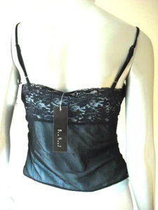 ECI NEW YORK SZ 8P NWT Sheath Tank Top Blouse 2 Layer Spaghetti Strap Shirt - Picture 1 of 11