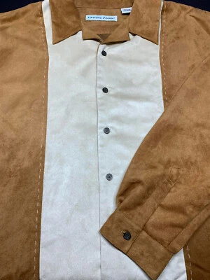 Camisa Irvine Park Para Hombres Salón Botón Delantero Manga Larga 2 Tonos 3X 3XL XXXL Foto 1 de 4