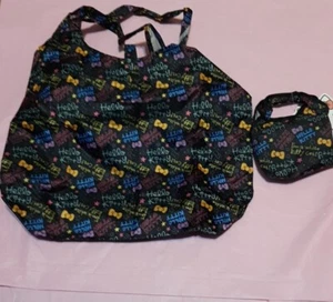 Sanrio Hello kitty foldable shopping bag Eco tote grocery shoulder bag colourful - Picture 1 of 3