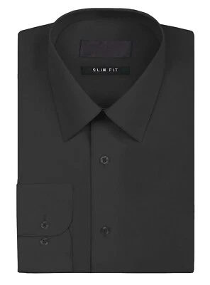 Omega Italy Men's Premium Slim Fit Button Up Long Sleeve Solid Color Dress Shirt - Image 1 of 2