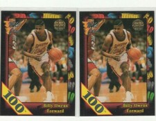 2 count lot 1991/92 Wild Card Red Hot Rookies Billy Owens 100 stripe parallel RC