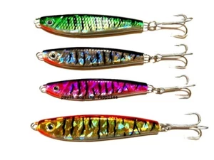 4 x Fladen Scintillo 28 gram Fishing Pirk - Stinger Lure Bait Fish Treble Hook  - Picture 1 of 1