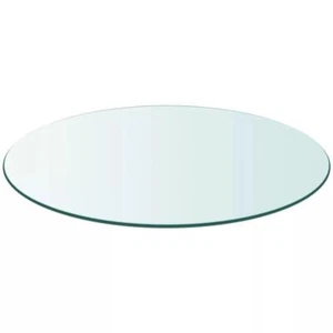 Dining Coffee Table Top Tempered Glass Round 900 mm Thickness: 10 mm Transparent - Picture 1 of 4