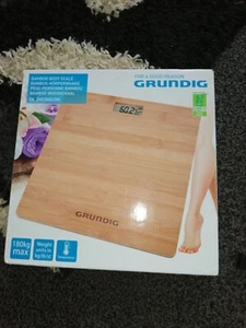 BATHROOM BODY SCALE BAMBOO FOR BODY WEIGHT SMART SCALE 180KG MAX KG/LB/ST - NEW - Picture 1 of 3