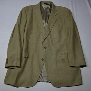 Jos A Bank 46L Gold Basketweave Silk Wool Mens Blazer Suit Jacket Coat - Picture 1 of 12