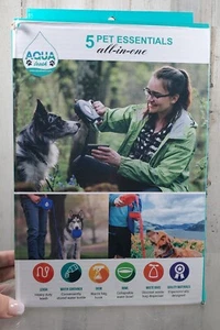 Aqua Leash Dog 5 In One System Water Poop Bag Holder Travel - Picture 1 of 8