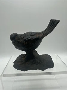 Gorrión de pájaro pesado de metal? Sujetalibros estatua decoración del hogar - Imagen 1 de 9