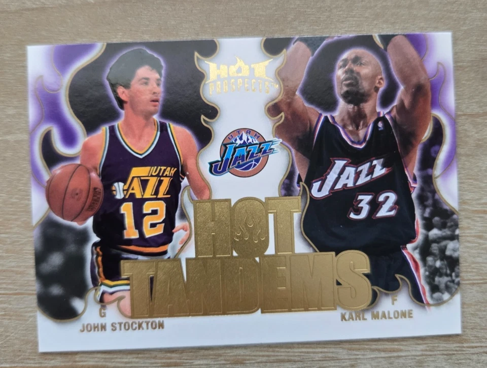 2008-09 Hot Prospects Hot Tandems - #HT-19 John Stockton/Karl Malone - Utah Jazz - Image 1 of 3