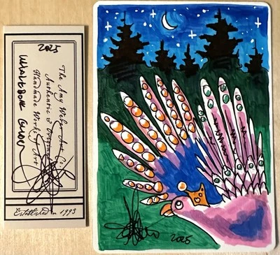 MTG ARTIST PROOF French Whalebone Glider AP Art Sketch Amy WEBER Magic - Image 1 of 2