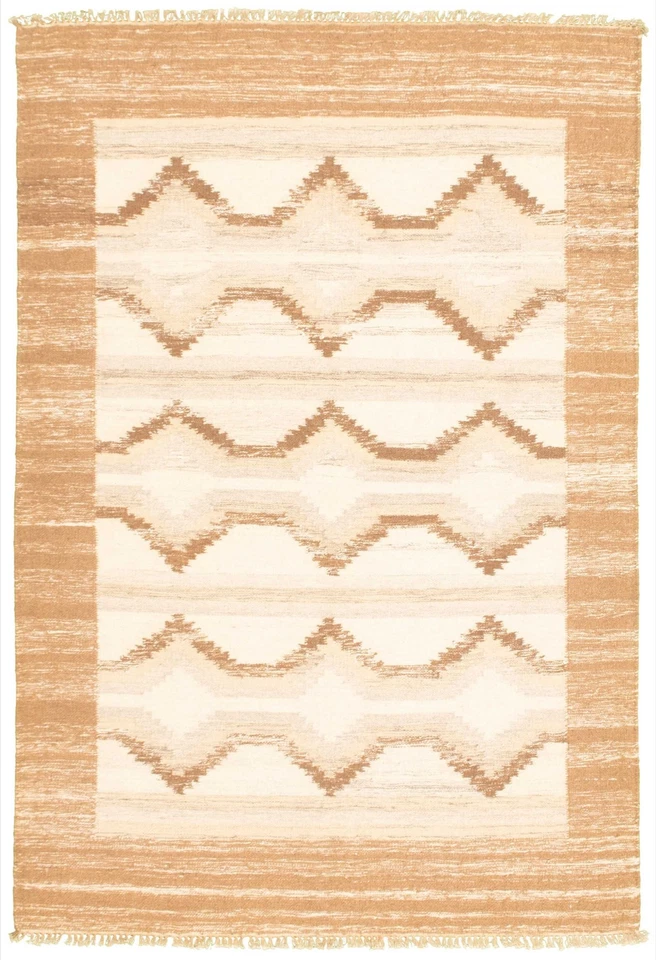 Vintage Hand Woven Traditional Kilim Rug 5'4" x 7'5" Oriental Wool Carpet - Image 1 of 4