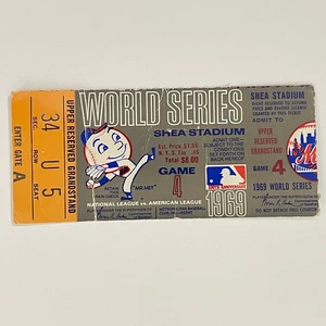 Boleto del Juego 4 de la Serie Mundial 1969, Mets vs Orioles, Tom Seaver lanzó 10 entradas - Imagen 1 de 7