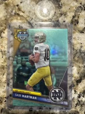 2023 Bowman U Chrome Aqua Refractor /299 Sam Hartman #165 - Image 1 of 2