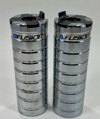 Par de clavijas Haro Fusion cromadas estilo libre Old Mid School BMX Master Spider Sport OG Foto 1 de 4