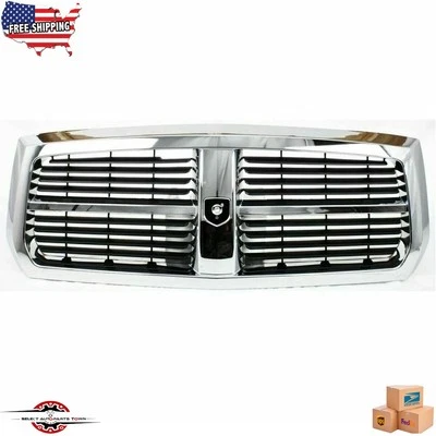 Fits 2005 2006 2007 Dodge Dakota New Front Chrome Grille Assembly CH1200279 - Image 1 of 4