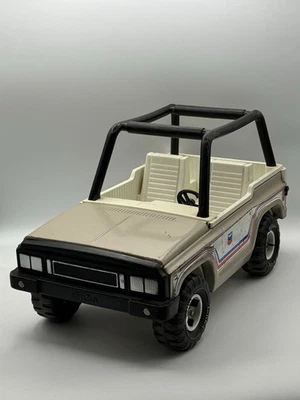 Vintage 70s TONKA Jeep Bronco Chevron MR-970 Emergency Service Vehicle Metal Toy - Image 1 of 4