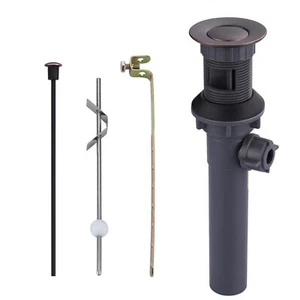 Bathroom Sink Drain with Lift Rod, Oil Rubbed Bronze Sink Drain with Overflow... - Picture 1 of 5
