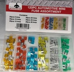 120 Stck. Goliath Industrie Automobil Mini Sicherung Sortiment Kit-MFA120 - Bild 1 von 5