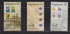 SINGAPORE 1983 BANGKOK STAMPS EXHIBITION COMP. SET OF 3 STAMPS SC#423-425 USED