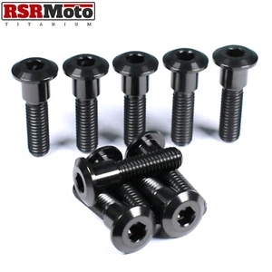 Suzuki GSXR600 GSXR750 Titanium Front Disc Rotor Bolts, 2001-2005, K1-K5, Black - Picture 1 of 3