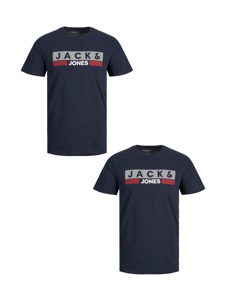 Pack 2 camisetas hombre Logo Talla Extra Diseño Estampado JACK & JONES - Imagen 1 de 1