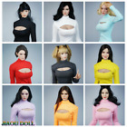 1/6th Female Long-sleeved Shirt T-shirt Clothes Model for 12"Action Figure Doll