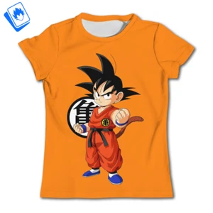 T-Shirt Cartoon maniche corte da Uomo Dragon Ball Z Kid Goku Bambino - Bild 1 von 4