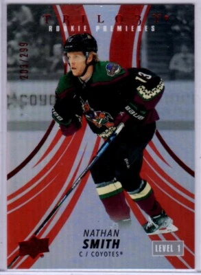 2022-23 Upper Deck Trilogy Nathan Smith Red Level 1 Rookie Card # 101 - Image 1 of 2
