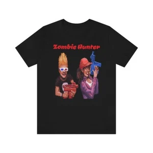Zombies Ate My Neighbors Zombie Hunter SNES Halloween Video Game Unisex T Shirt - Picture 1 of 13