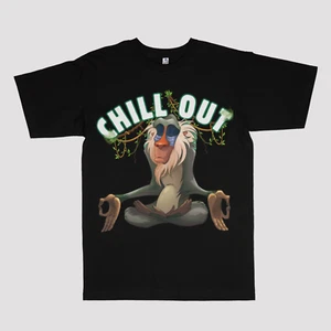 Disney Lion King Rafiki Chill Out T-shirt T shirt Men Women Unisex Tshirt SY182 - Picture 1 of 2