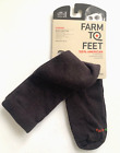 FARM TO FEET Socks BURLINGTON Merino Wool Brown CREW Ultralight USA Mens L NWT