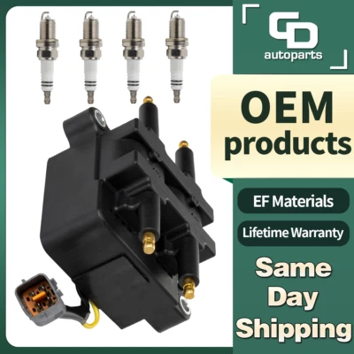 Bobina de encendido 22433-AA430 + 4 bujías para Subaru Forester 1998 Legacy 1998-03 Foto 1 de 4