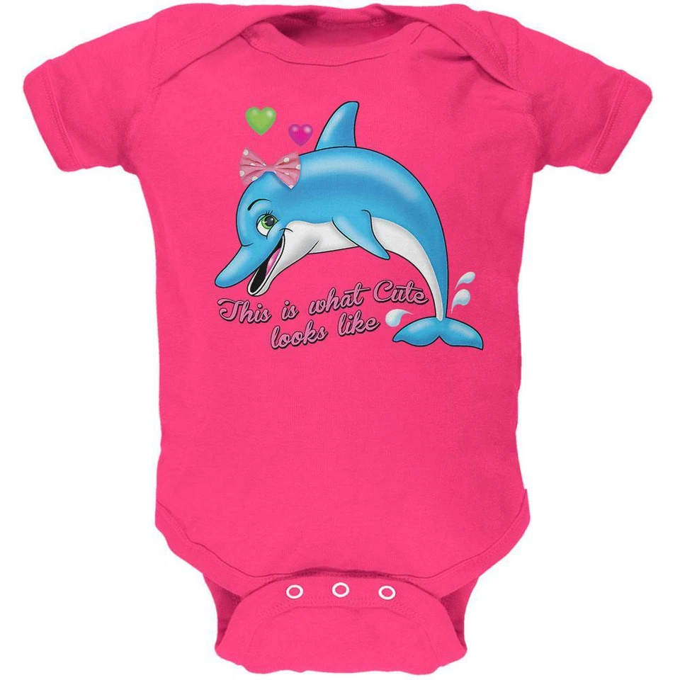 Delfín esto es lo que lindo parece suave bebé de una pieza Foto 1 de 1