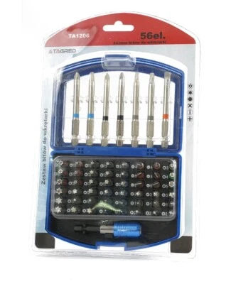 Bit-Sortiment 56-tlg CR-V Bit-Satz Set Bits für Bohrmaschine 56-tlg. Bithalter - Bild 1 von 4