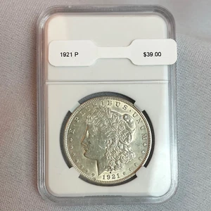 1921 P Morgan Silver Dollar Slabbed $1 Coin - Picture 1 of 4
